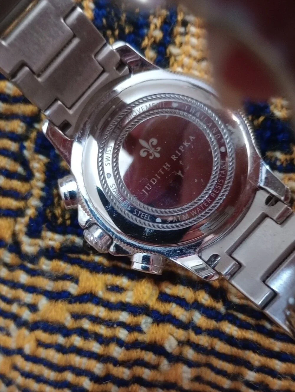 NIB JUDITH RIPKA Silver Stainless Steel Diamonique Accented Women's Watch